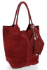 GEANȚĂ DIN PIELE shopper bag Vittoria Gotti vișiniu V5190